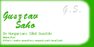 gusztav saho business card