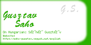 gusztav saho business card